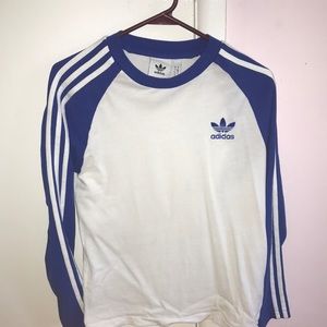 Adidas longsleeve blue and white